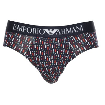 Emporio Armani Armani Cotton Stretch Print Briefs 2P Ulig Farve bomuld Large Herre