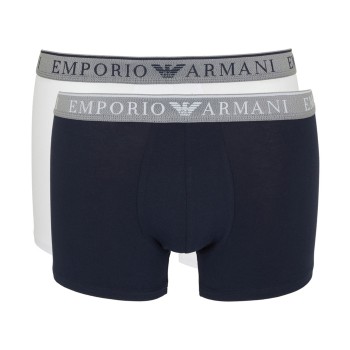 Emporio Armani Armani Endurance Logo Boxer Brief 2P Hvid/Blå bomuld X-Large Herre