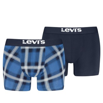 Levis 2P Argyle Check Boxer Blå bomuld Large Herre