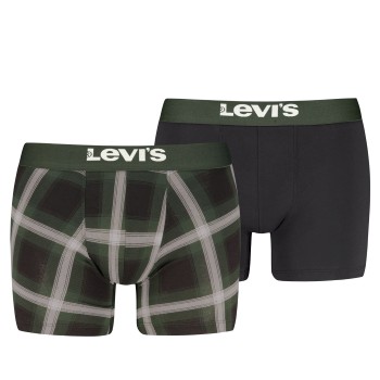 Levis 2P Argyle Check Boxer Grøn bomuld Large Herre
