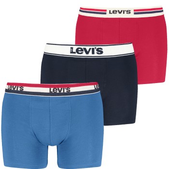 Levis 3P Gift Icon Combi Boxer Blå/Rød bomuld Large Herre
