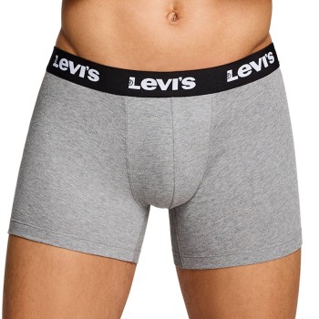 Levis 2P Repeat Logo Boxer Brief Grå bomuld Medium Herre