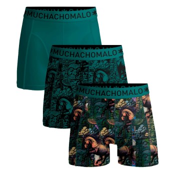 Muchachomalo 3P Cotton Stretch Boxer Flerfarvet-2 bomuld Large Herre