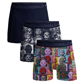 Muchachomalo 3P Cotton Stretch Robotheads Boxer Sort mønstret bomuld XX-Large Herre