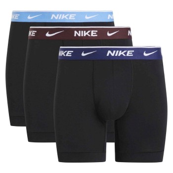 Nike 3P Everyday Essentials Cotton Stretch Boxer Sort/brun bomuld Medium Herre