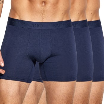 Panos Emporio 3P Base Bamboo Cotton Boxer Marineblå Large Herre