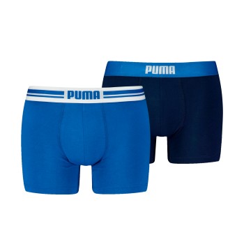 Puma 2P Everyday Placed Logo Boxer Marine/Blå bomuld Small Herre