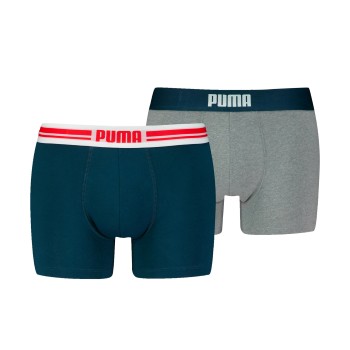 Puma 2P Everyday Placed Logo Boxer Flerfarvet bomuld Medium Herre