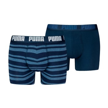 Puma 2P Heritage Stripe Boxer Jeansblå bomuld Large Herre