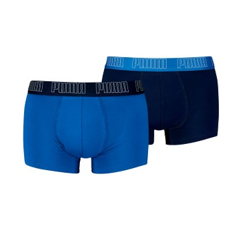 Puma 2P Men Everyday Trunks Marine/Blå bomuld Large Herre