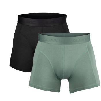 Salming 2P Boxer Briefs Sort/Grøn X-Large Herre