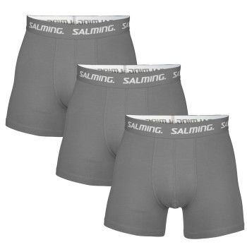 Salming 3P Cotton Boxers With Logo Grå bomuld Medium Herre