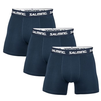 Salming 3P Cotton Boxers With Logo Marineblå bomuld Large Herre