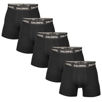 Salming 5P Soft Cotton Boxers With Logo Sort bomuld Large Herre