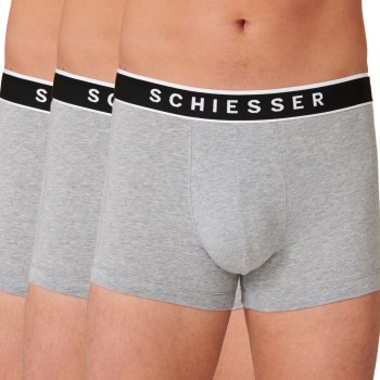 Schiesser 3P 95-5 Organic Cotton Rio Boxer Grå bomuld Medium Herre