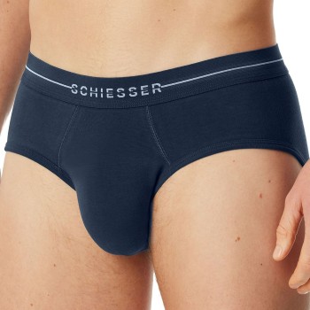 Schiesser 2P Cotton Flex Rio Briefs Marineblå bomuld 3XL Herre