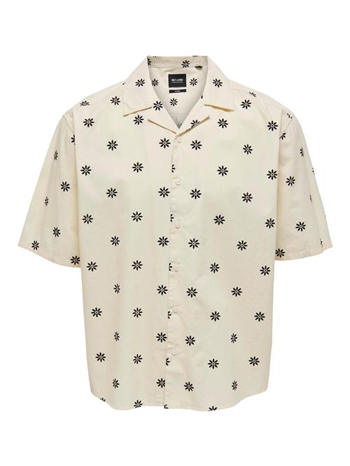 Only & Sons Skjorte 'Tie'  creme / sort