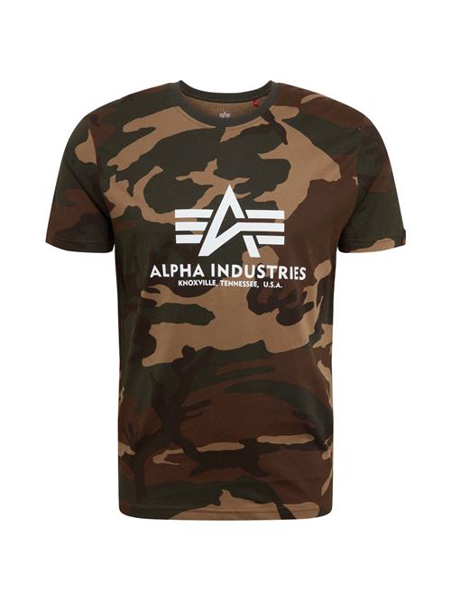 ALPHA INDUSTRIES Bluser & t-shirts  mørkebeige / brun / oliven / hvid