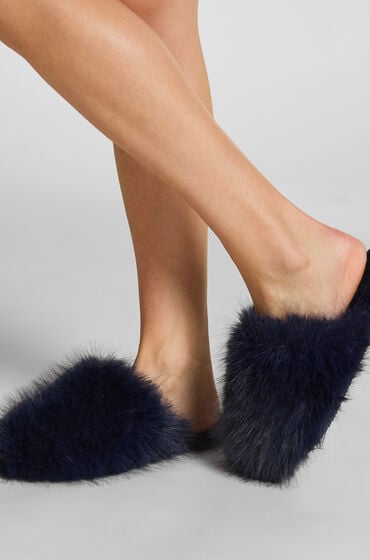 Hunkemöller Isabella tøffel blå