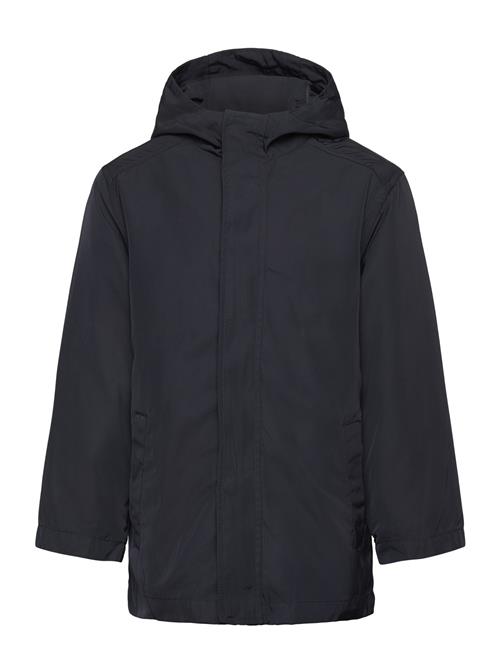 Hooded Water-Repellent Coat Mango Black