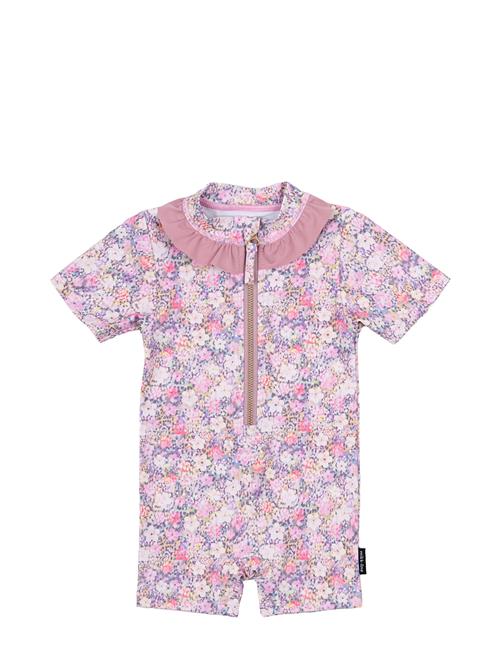 Uv Suit Frill Recycled Aop Mikk-line Purple