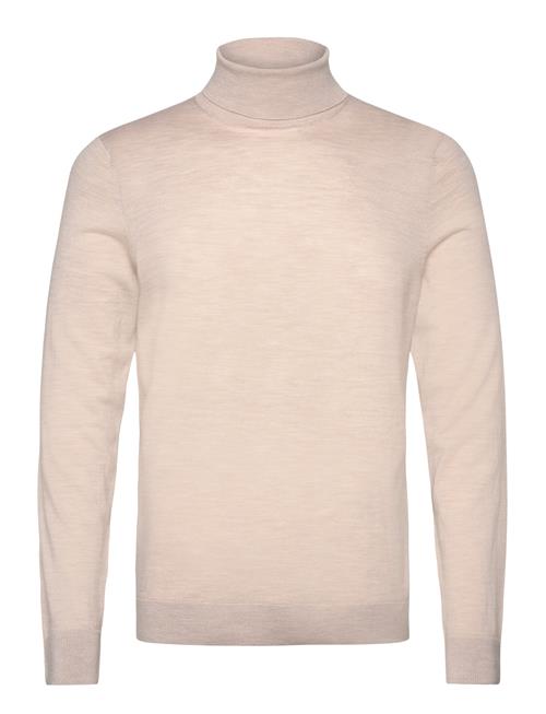 Slhtray Ls Knit Merino Roll Neck Noos Selected Beige