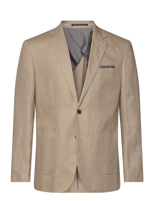 Half Lined Linen Blazer Lindbergh Black Beige