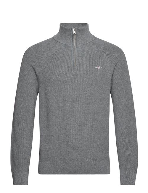Cotton Wool Rib Half Zip GANT Grey