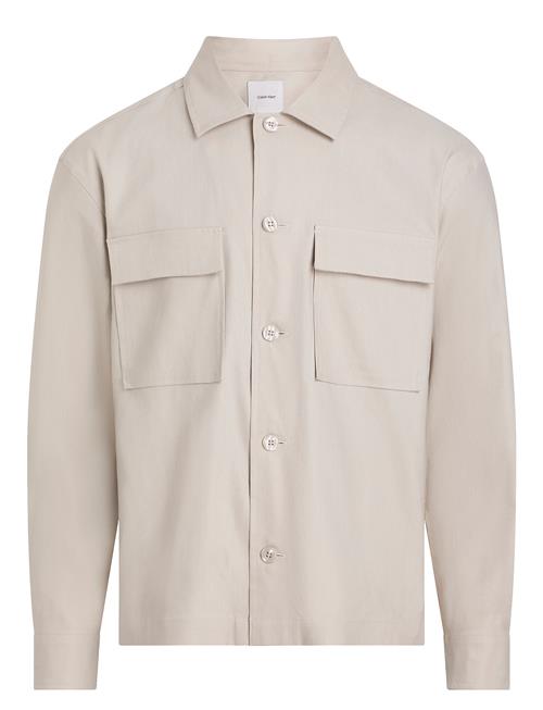 Linen Lyocell Stretch Overshirt Calvin Klein Cream