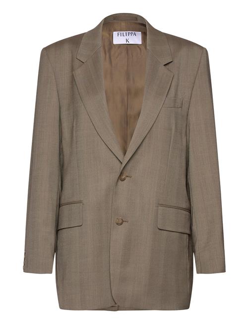 Tailored Herringb Blazer Filippa K Brown