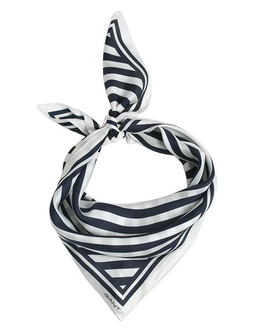 Chevron Print Silk Scarf GANT Silver