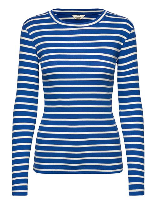 2X2 Cotton Stripe Tuba Tee Ls Mads Nørgaard Blue