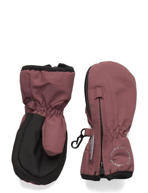 Mittens W. Zipper En Fant Burgundy
