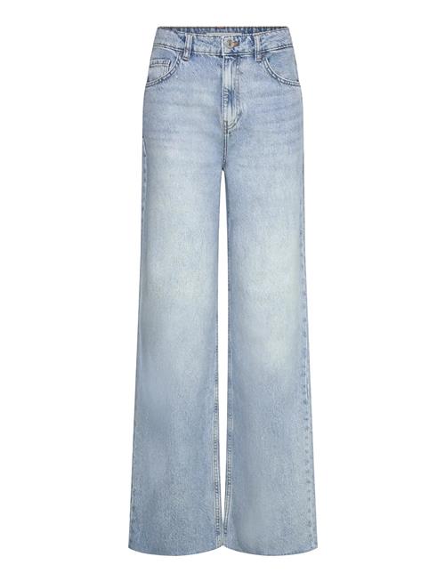 Danila High-Waisted Wide-Leg Jeans Mango Blue
