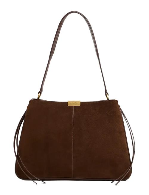 Casual Leather Shoulder Bag Sued Tommy Hilfiger Brown