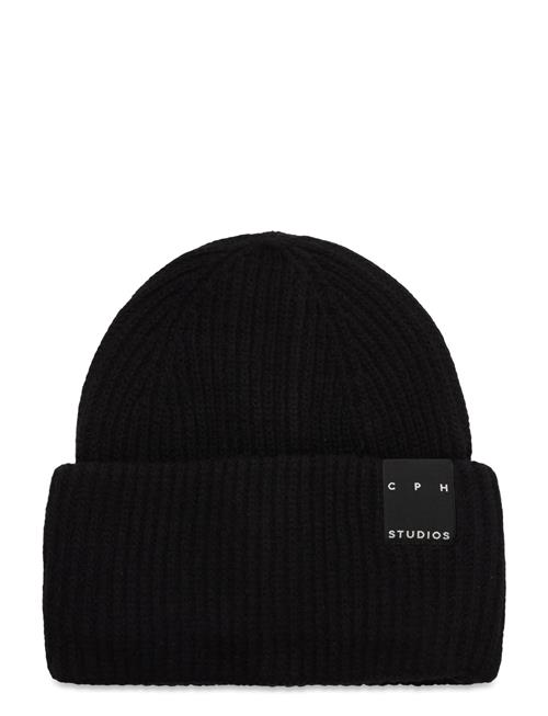 Cph Beanie 3 Wool Mix Beige Copenhagen Studios Black