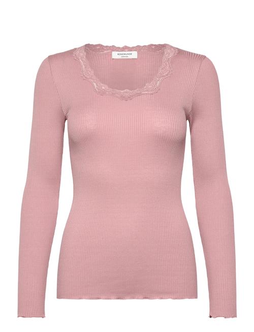 Silk T-Shirt W/ Lace Rosemunde Pink