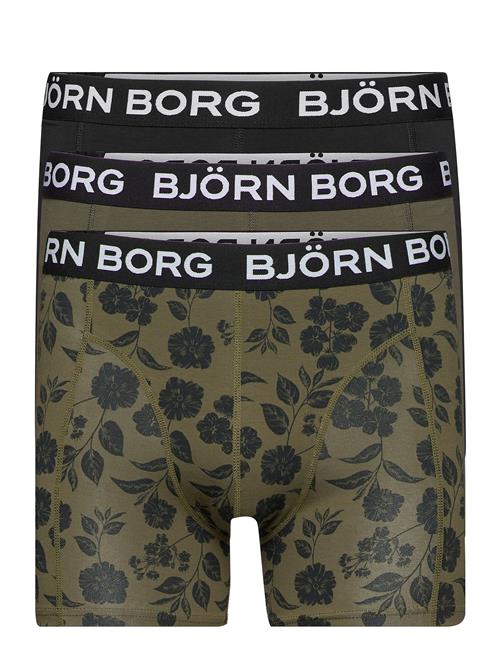 Cotton Stretch Boxer 3P Björn Borg Green