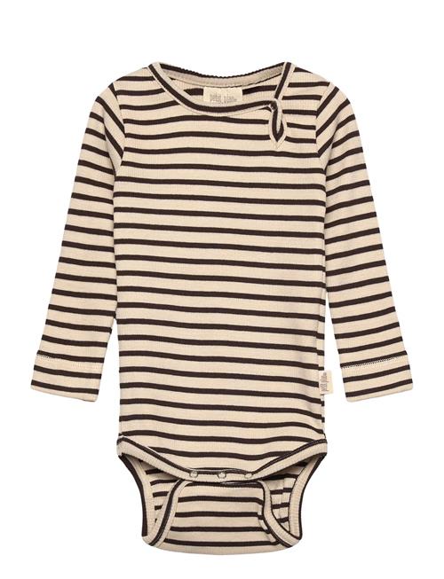 Body L/S Modal Striped Petit Piao Beige