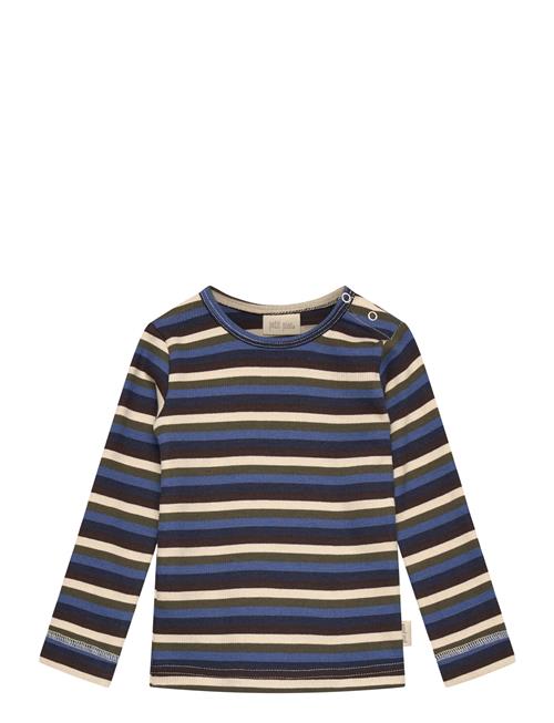 T-Shirt L/S Modal Multi Striped Petit Piao Navy