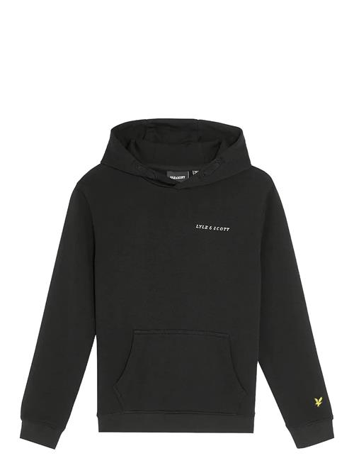 Script Embroidered Hoodie Lyle & Scott Black