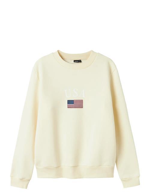 Nlnlusa Ls Bru O-Neck Sweat LMTD Beige