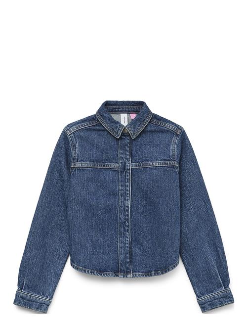 Vmhayden Ls Bow Denim Shirt Ra3040 Girl Vero Moda Girl Blue
