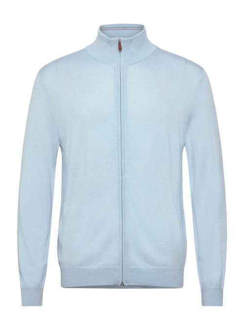 Extrafine Merino Wool Zip Cardigan GANT Blue