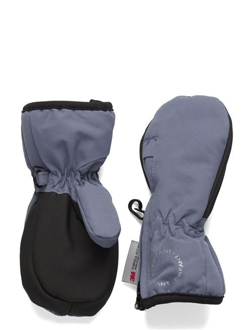 Mittens W. Zipper En Fant Grey
