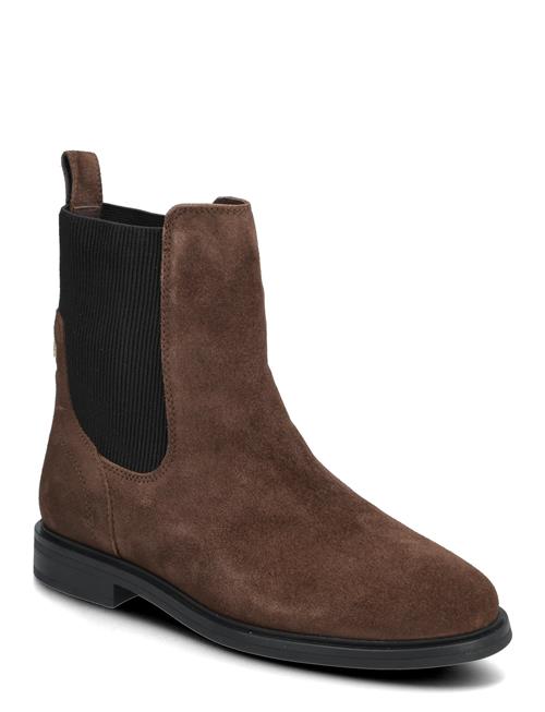 Flag Suede Chelsea Boot Tommy Hilfiger Brown