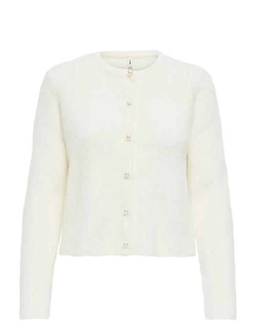 Onlpetra Ls Pearl O-Neck Cardi Cc Knt ONLY White