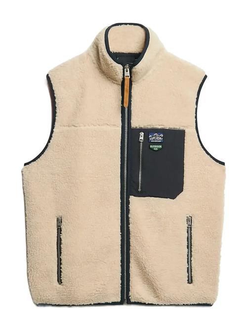 Vintage Retro Fleece Gilet Superdry Cream