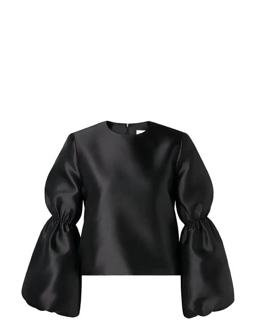 Cia Double Pouf Sleeve Blouse Malina Black