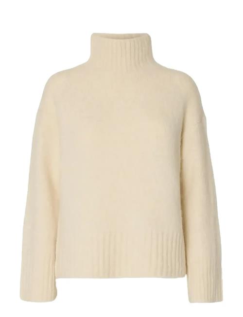 Slfgabriella Ls Knit High Neck Noos Selected Cream